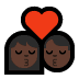 💏🏿 kiss: dark skin tone display on Windows